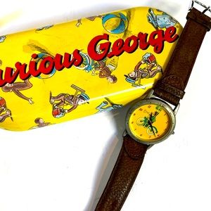 Vintage Curious George Genuine Leather Watch